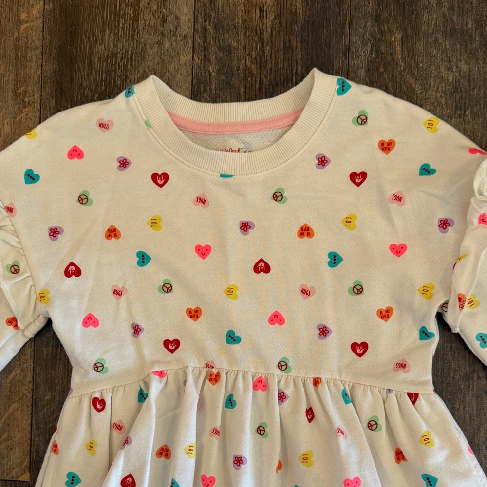 Cat & Jack Multicolor Heart Print Dress - Picture 2 of 11